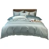 High-end all-cotton 160-count long-staple cotton four-piece set, pure cotton simple 100-color plain quilt cover, European-style bedding wholesale Item Picture